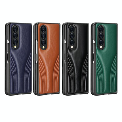 Embossed Folding Case For Samsung Galaxy Z Fold 4 - Blue