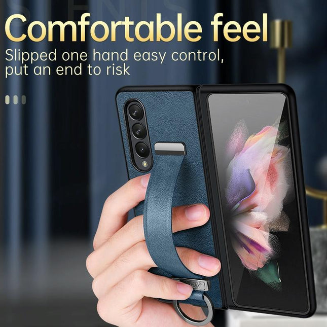 Samsung Galaxy Z Fold 4 Leather Shockproof Case