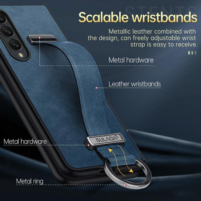 Samsung Galaxy Z Fold 4 Leather Shockproof Case