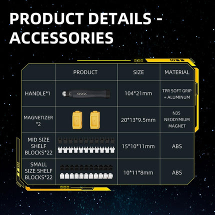 69-In-1 Multi-Function Screwdriver Set With Assemblable Blocks