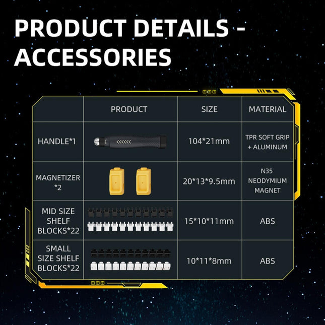 69-In-1 Multi-Function Screwdriver Set With Assemblable Blocks