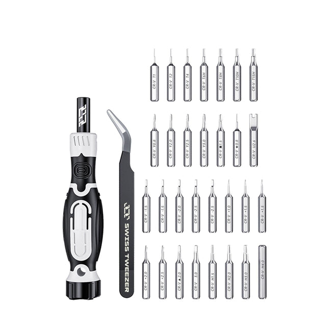 Jakemy Precision Screwdriver Set With Tweezers - 32 Pieces