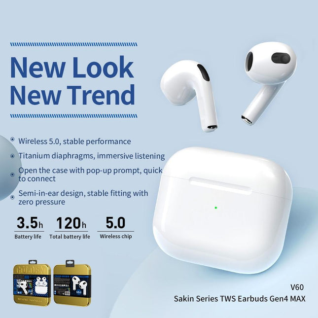 Max Bounty Series True Wireless Stereo Earphones - V60