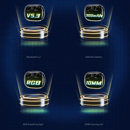 Starry Pattern T52 Pro Wireless Gaming Earbuds