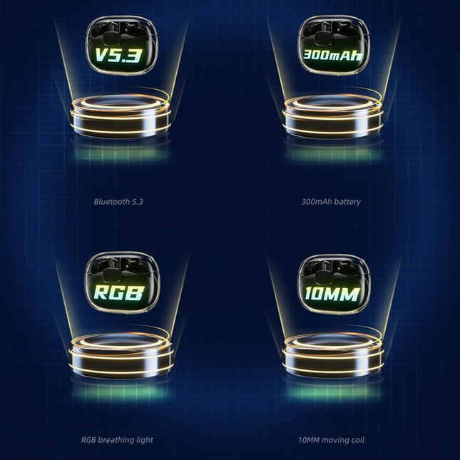 Starry Pattern T52 Pro Wireless Gaming Earbuds