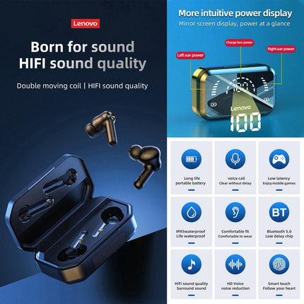 Pro Tws Wireless Bluetooth Earphones With Led Display - Black