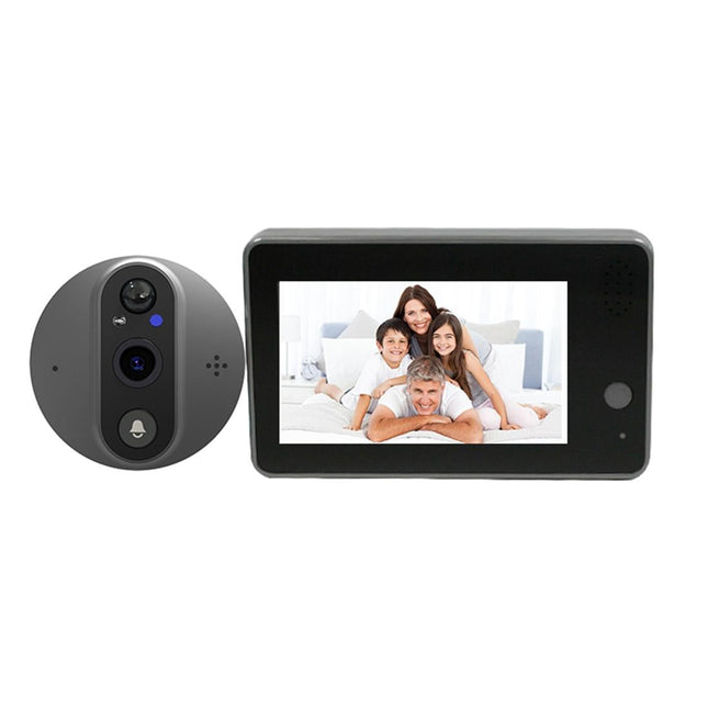 Smart Wifi Doorbell With Night Vision & Motion Detection - 4.3 Inch Screen