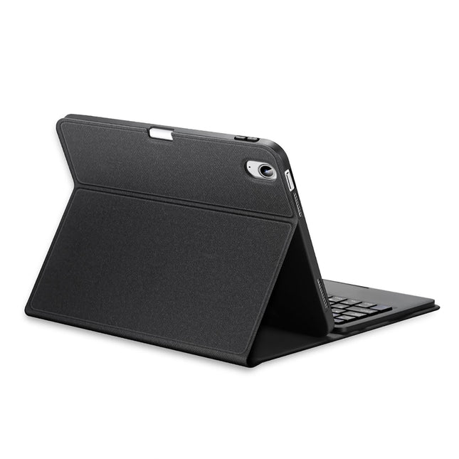 2022 Bluetooth Keyboard Leather Case For Ipad 10.9 With Touchpad & Smart Sleep - Black