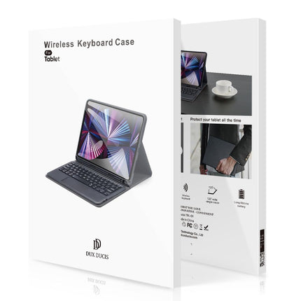 2022 Bluetooth Keyboard Leather Case For Ipad 10.9 With Touchpad & Smart Sleep - Black