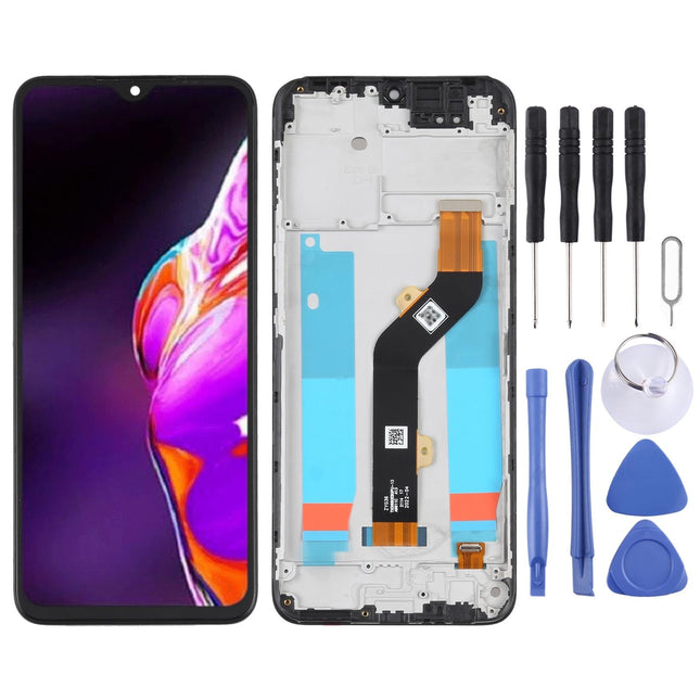 Lcd Screen Replacement For Infinix Hot 10T - Full Assembly With Frame