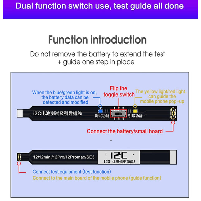 Flex Cable For Iphone 13 / 13 Mini Battery Boot Strap Test