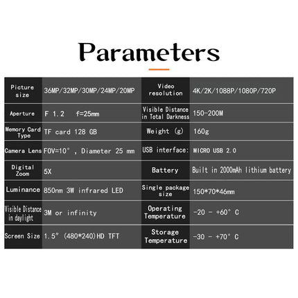 4K Hd Camo Monocular Night Vision For Outdoor Hunting