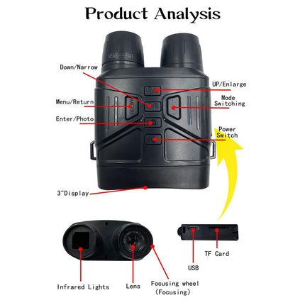 4K Hd Binocular Night Vision For Outdoor Hunting - Nv4000