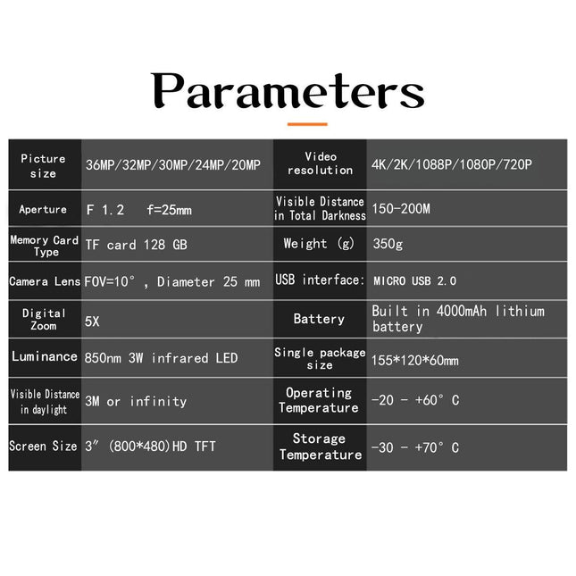 4K Hd Digital Night Vision Binocular For Outdoor Hunting - Camouflage