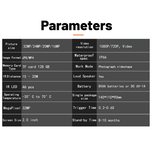 1080P Wifi Infrared Night Vision Hunting Camera With 2 Lcd Screen
