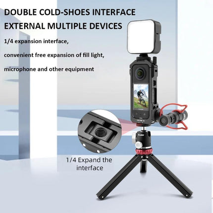 Insta360 One X3 Metal Cage With Extended Frame And T1 Tripod