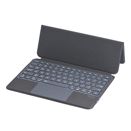 10.9 Ipad 10Th Gen 2022 Bluetooth Keyboard Case - Black Leather With Backlight