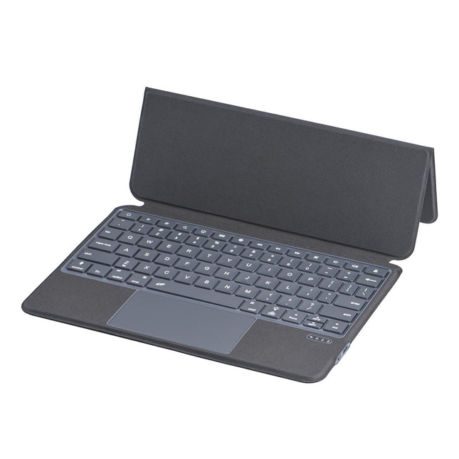 10.9 Ipad 10Th Gen 2022 Bluetooth Keyboard Case - Black Leather With Backlight