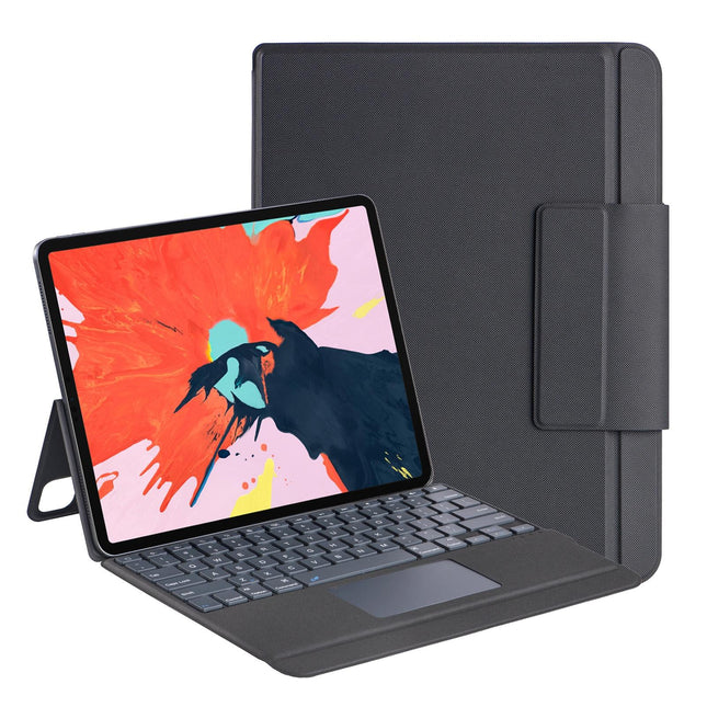 Bluetooth Keyboard Leather Case For Ipad Pro 12.9 - Black 2022 / 2021 / 2020 / 2018