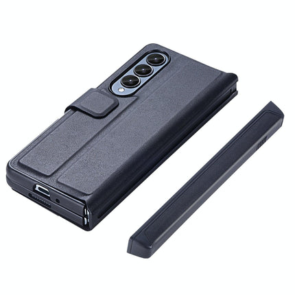 Foldable Magnetic Phone Case With Pen Holder For Samsung Galaxy Z Fold 4 - Portable And Practical