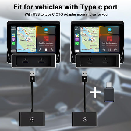 Wireless Carplay Adapter For Iphone - Usb & Usb-C
