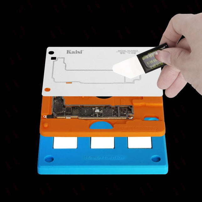 Kaisi 18-In-1 Bga Reballing Platform For Iphone X / 14 Pro Max - Silicone Middle Layer