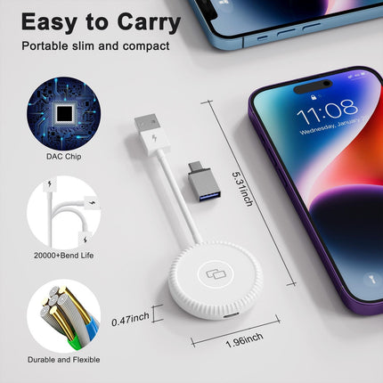 Car Mirror Adapter For Iphone With Usb-C / Type-C & Usb Carplay