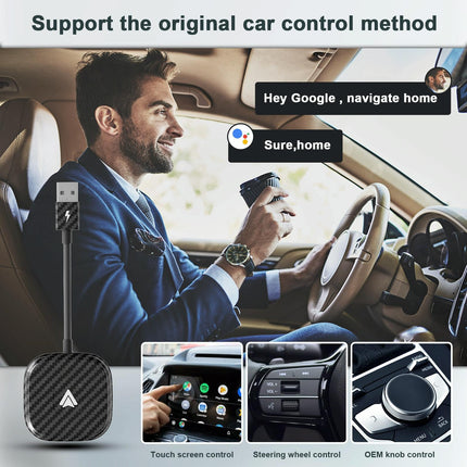 Wireless Carplay Adapter For Android - Carbon Fiber