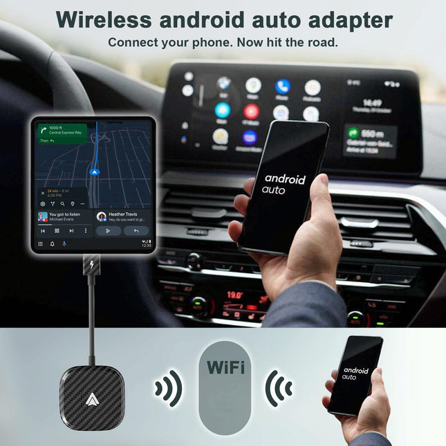 Wireless Carplay Adapter For Android - Carbon Fiber