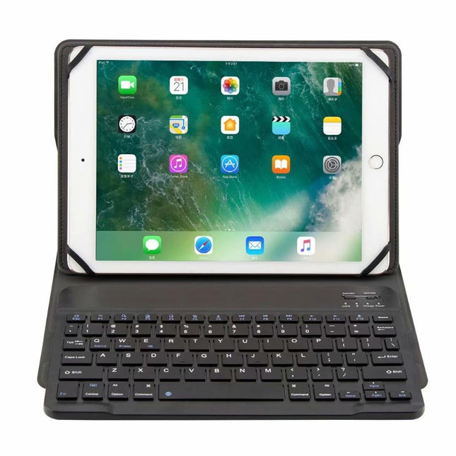 Universal 9.7-10 Inch Detachable Bluetooth Keyboard Tablet Case For Android Apple And Windows With Stand - Black
