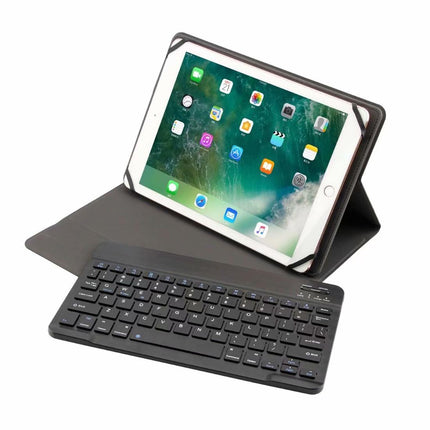 Universal 9.7-10 Inch Detachable Bluetooth Keyboard Tablet Case For Android Apple And Windows With Stand - Black