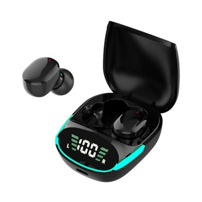 Intelligent Bluetooth Earphones With Digital Display - Black