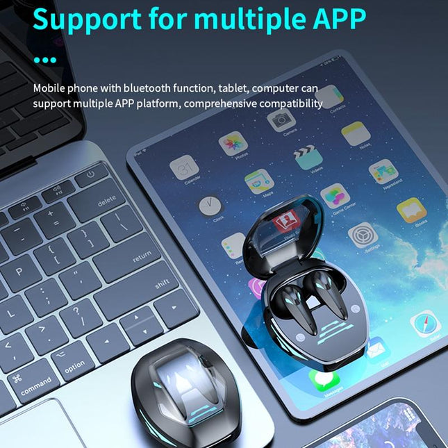 Wireless Gaming Earphones With Noise Reduction - Black