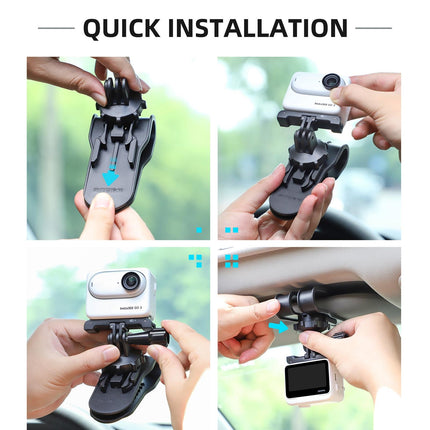360 Degree Rotating Sun Visor Camera Mount For Vlogging