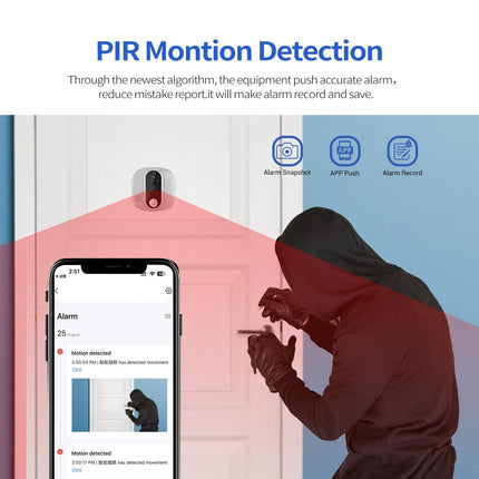Smart Wifi Door Viewer With Wide-Angle Pir & Night Vision 1080P 4.3 Inch Dingdong Photo