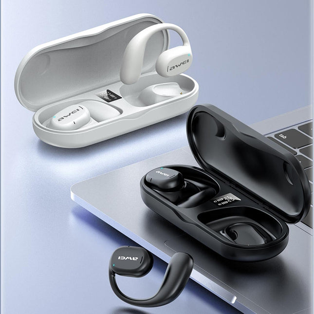 Black T69 Sport Tws Bluetooth Earbuds With Air Conduction