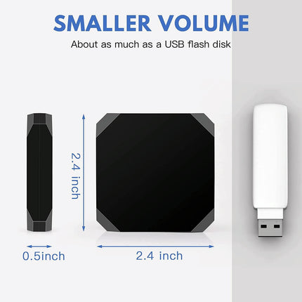 Wireless Carplay Adapter For Usb & Usb-C / Type-C - Black