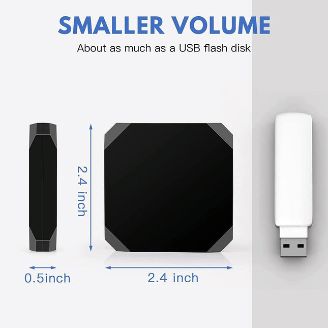 Wireless Carplay Adapter For Usb & Usb-C / Type-C - Black