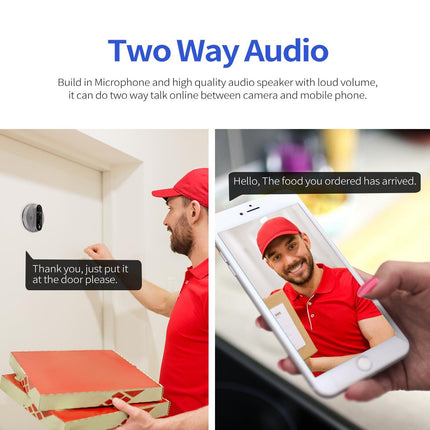 Smart Wifi Door Viewer With Wide-Angle Pir & Night Vision - 1080P 4.3 Inch Dingdong Photo - White