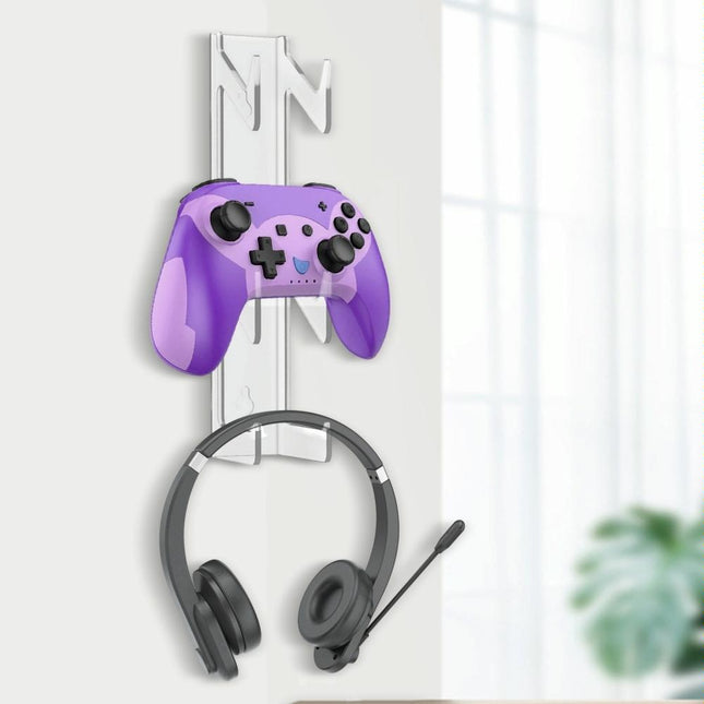 Acrylic Wall Mount For Game Controller And Headphones