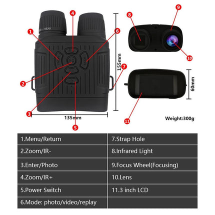 2.7K Hd Infrared Night Vision Binocular For Outdoor Hunting