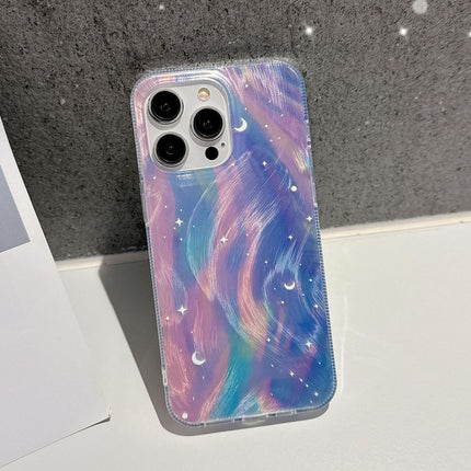 Blue Dream Starry Gradient Dual Layer Iphone 15 Acrylic Tpu Case
