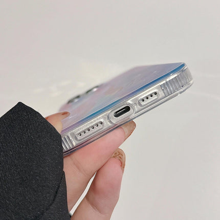 Blue Dream Starry Gradient Dual Layer Iphone 15 Acrylic Tpu Case