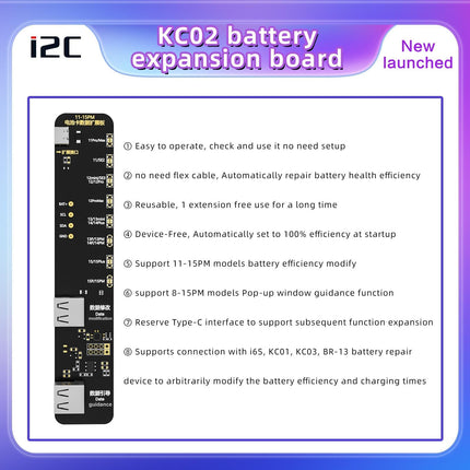 Efficient Battery Repair Board For Iphone 11 / 15 Pro Max - I2C Kc02 Expansion