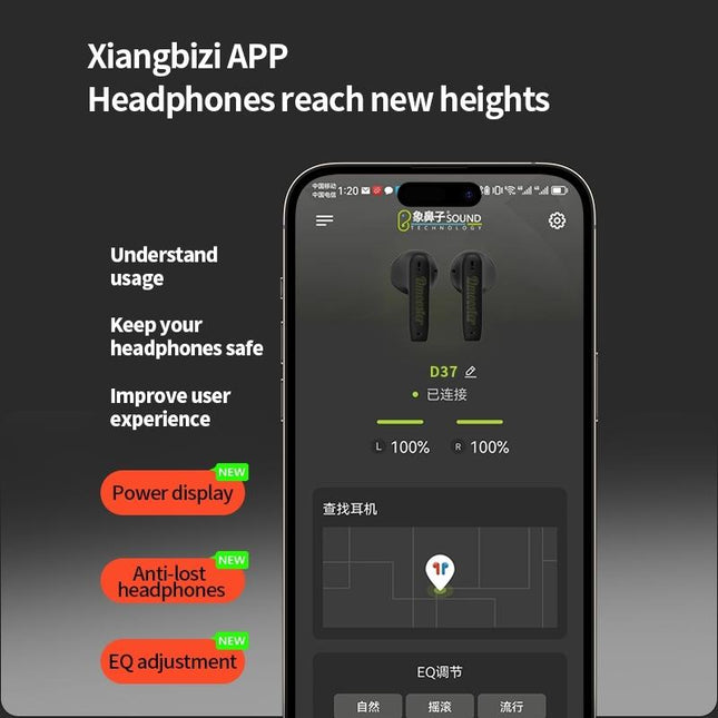 Oil Barrel Bluetooth Earphones - Black / Green Tws