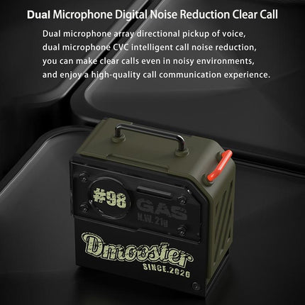 Oil Barrel Bluetooth Earphones - Black / Green Tws