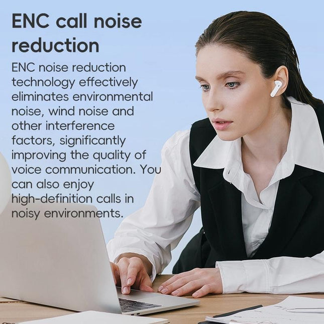 Wireless Active Noise-Cancelling Earbuds - White