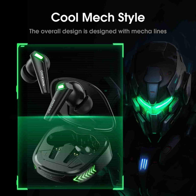 Wireless Bluetooth Earphones With Mic - Black