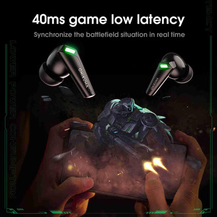 Wireless Bluetooth Earphones With Mic - Black