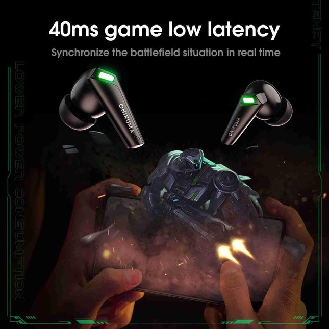 Wireless Bluetooth Earphones With Mic - Black